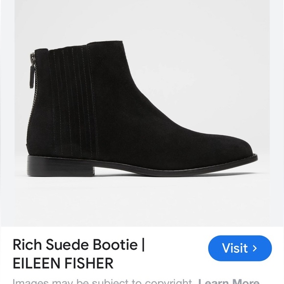 New Eileen Fisher Rich Suede Bootie Leather Boots Ankle 5 - Picture 1 of 9